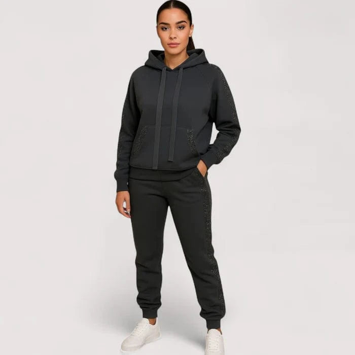 Afslappet Pasform Træningsdragt - Hoodie Dame - Joggingbukser - Sportstøj Outfit Sets Danmarkmode.dk