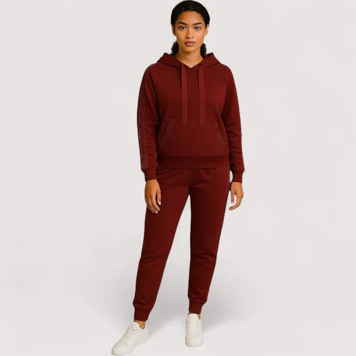 Afslappet Pasform Træningsdragt - Hoodie Dame - Joggingbukser - Sportstøj Outfit Sets Danmarkmode.dk