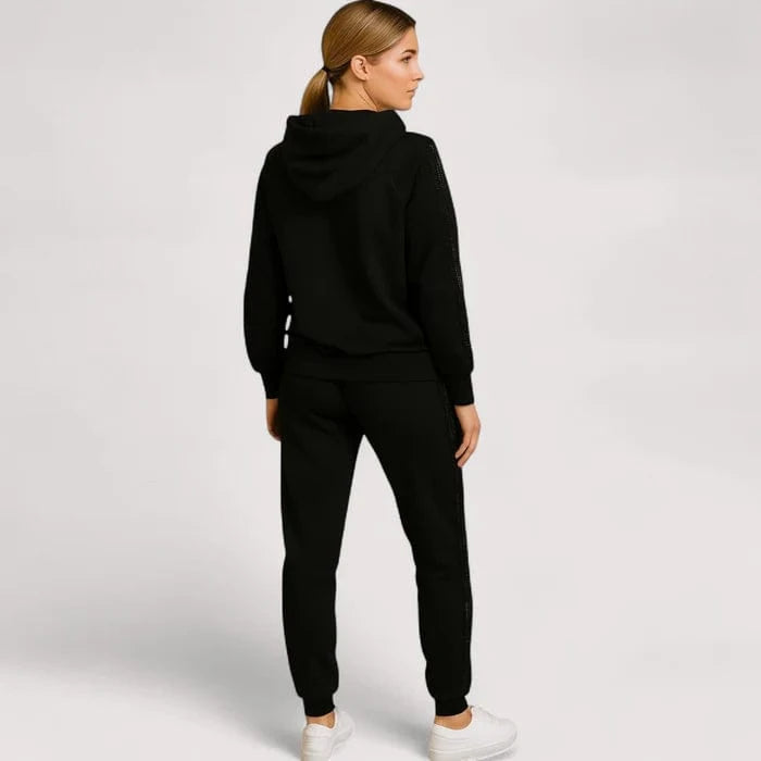 Afslappet Pasform Træningsdragt - Hoodie Dame - Joggingbukser - Sportstøj Outfit Sets Danmarkmode.dk