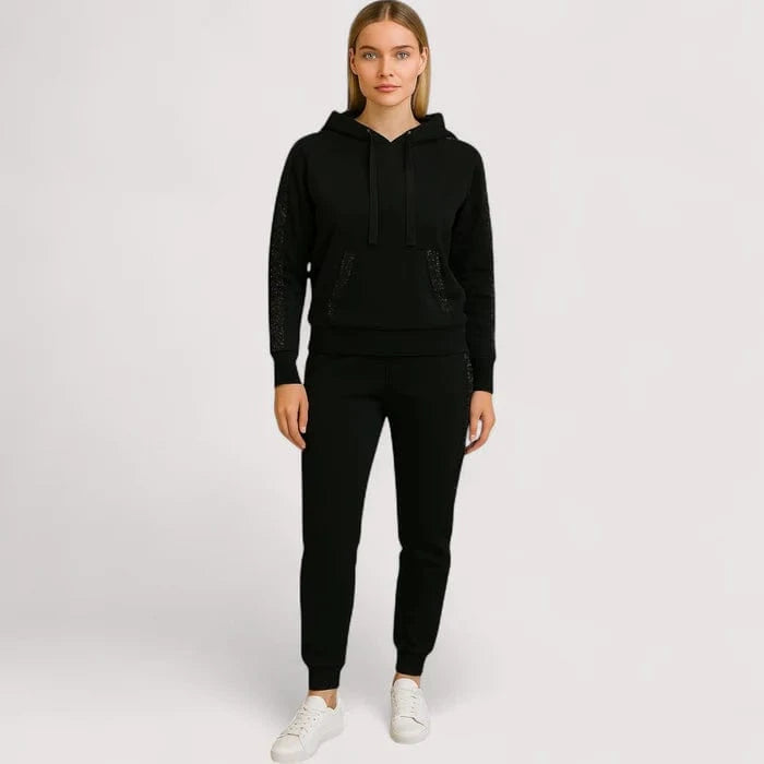 Afslappet Pasform Træningsdragt - Hoodie Dame - Joggingbukser - Sportstøj Outfit Sets Danmarkmode.dk
