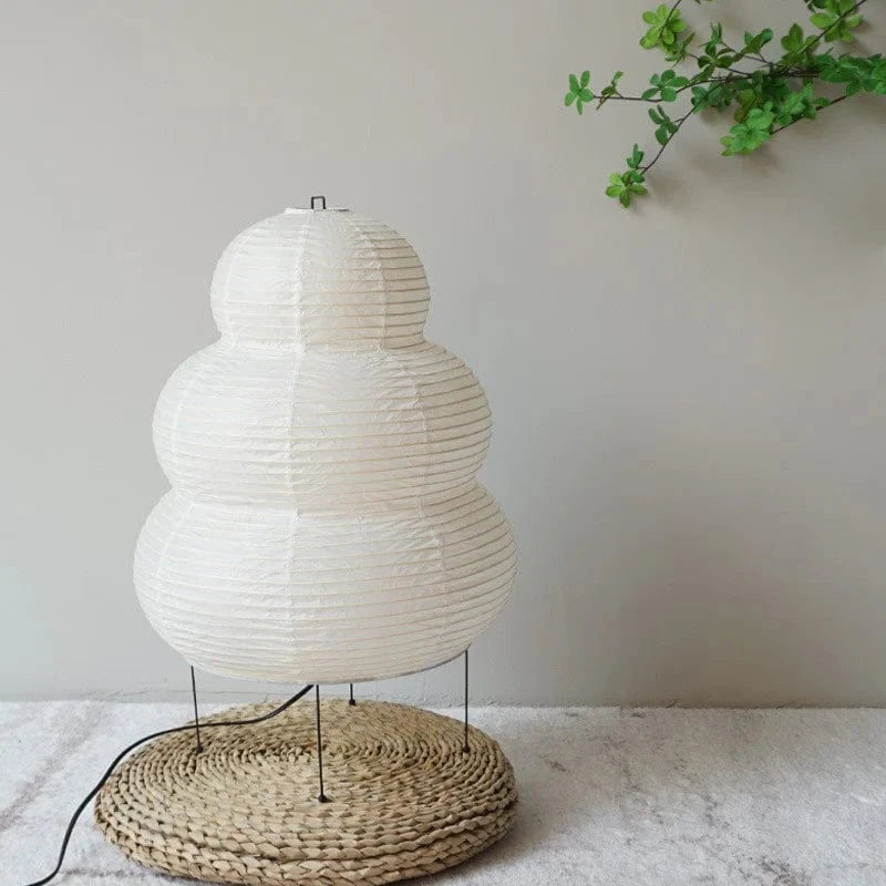 Akari 24N 3 Tiered Rispapir Bordlampe - Natlampe - Japandi - E27 Table Lamp Danmarkmode.dk