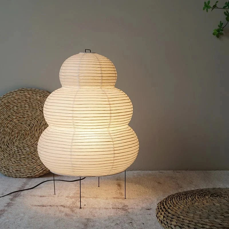 Akari 24N 3 Tiered Rispapir Bordlampe - Natlampe - Japandi - E27 Table Lamp Danmarkmode.dk