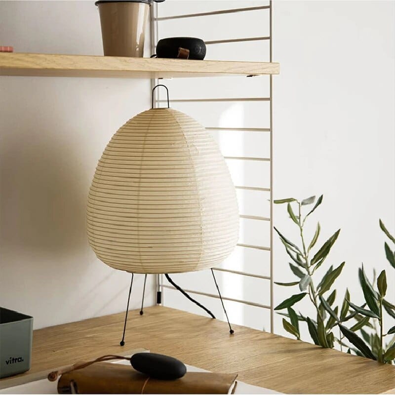 Akari Gulvlampe - Japandi Rispapir Lampe - Vintage Floor Lamps Danmarkmode.dk