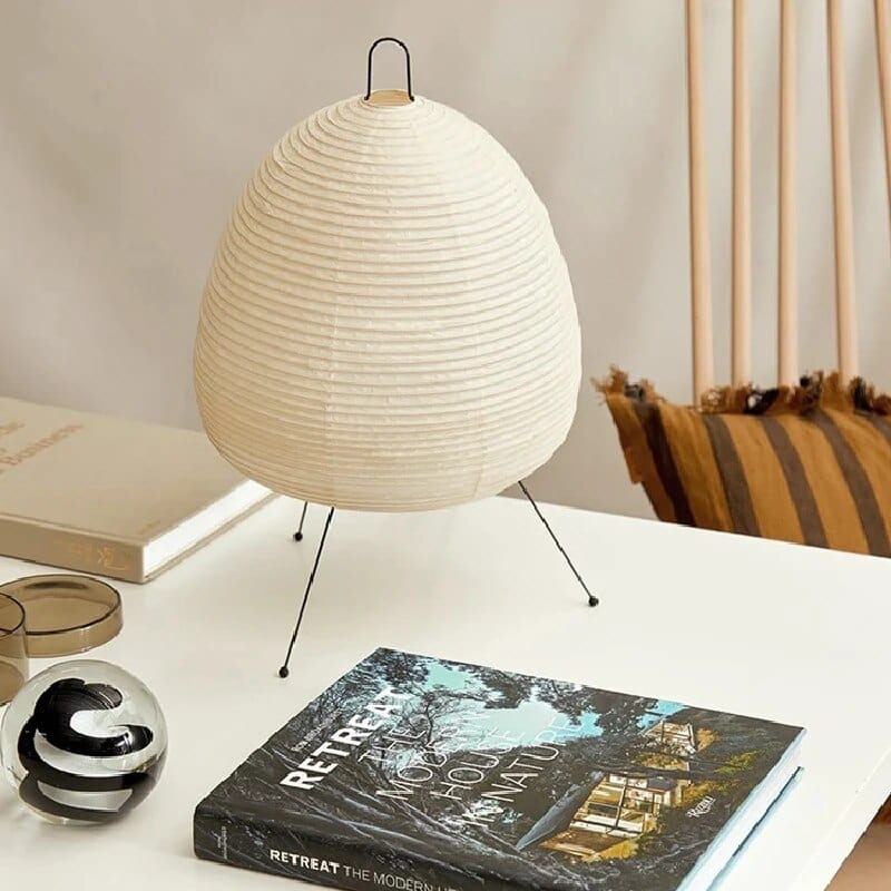Akari Gulvlampe - Japandi Rispapir Lampe - Vintage Floor Lamps Danmarkmode.dk