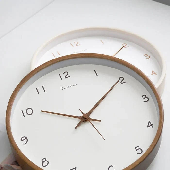 Analogt Vægur I Træ - Skandinavisk Design - Minimalistisk - QuietOak Wall Clock Danmarkmode.dk