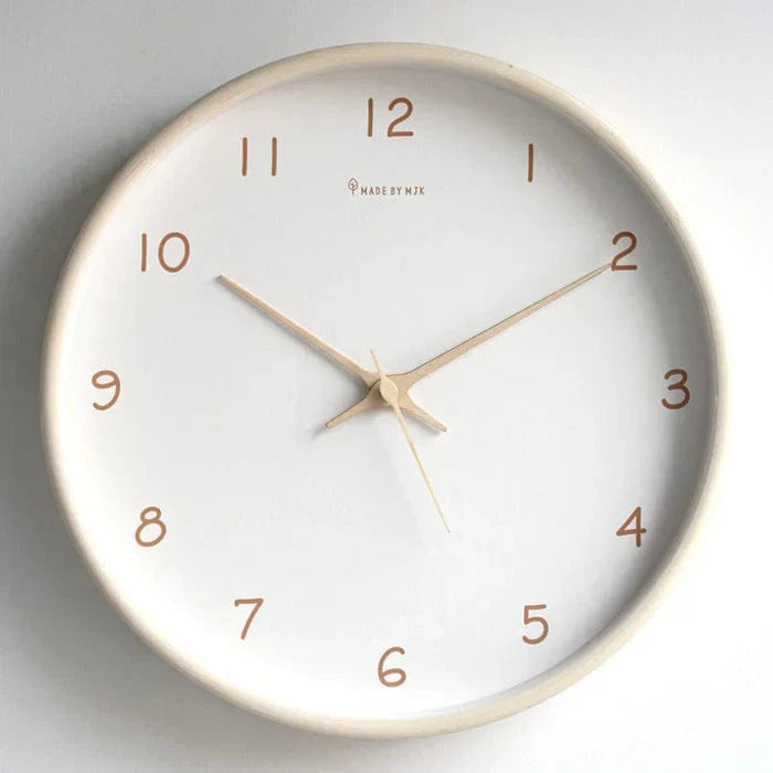 Analogt Vægur I Træ - Skandinavisk Design - Minimalistisk - QuietOak Wall Clock Danmarkmode.dk