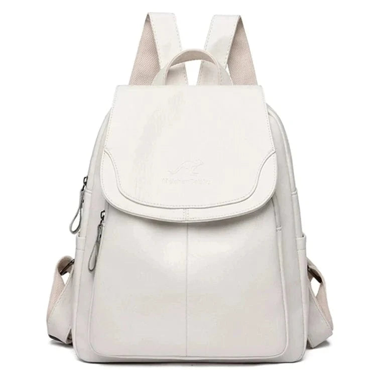 Anti-Tyveri Rygsæk I Læder - Skoletasker - RFID - Vandtæt - Moderne Backpacks Danmarkmode.dk