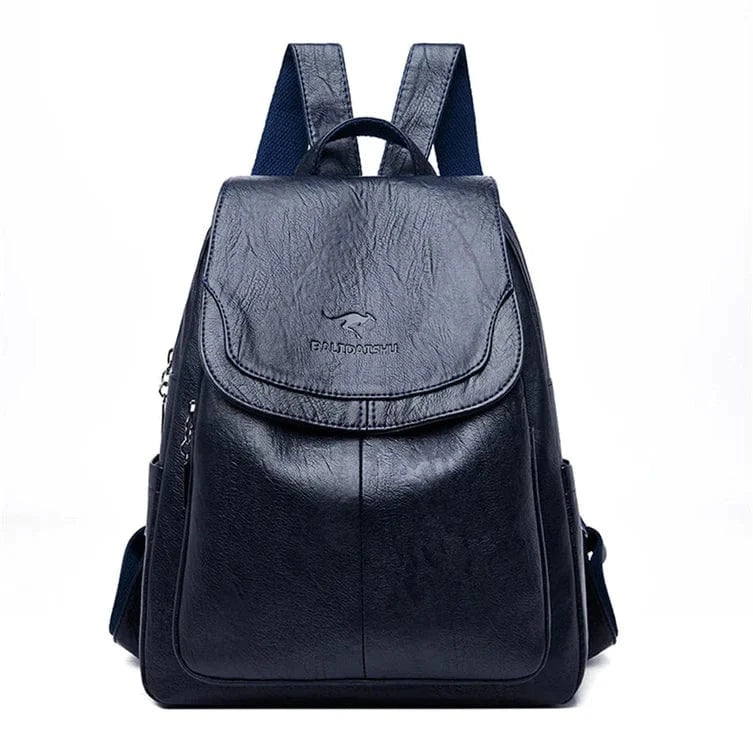 Anti-Tyveri Rygsæk I Læder - Skoletasker - RFID - Vandtæt - Moderne Backpacks Danmarkmode.dk