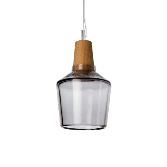 Antik Klart Glas Træ Lysekrone - Pendellampe - Moderne - Hængende Ceiling Light Fixtures Danmarkmode.dk