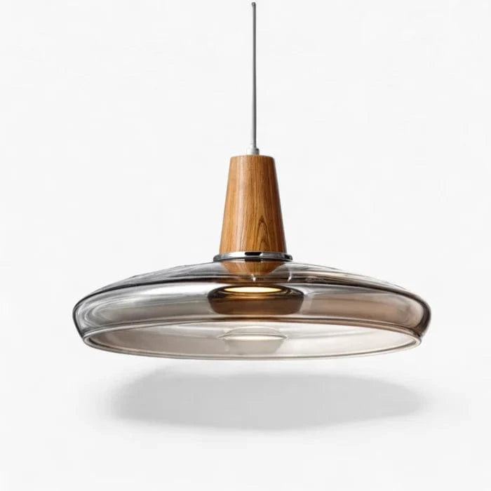 Antik Klart Glas Træ Lysekrone - Pendellampe - Moderne - Hængende Ceiling Light Fixtures Danmarkmode.dk