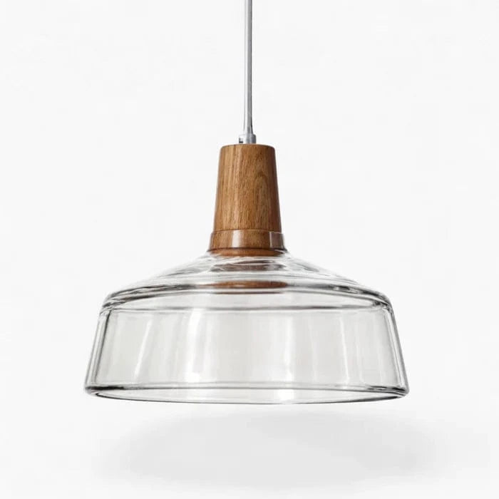 Antik Klart Glas Træ Lysekrone - Pendellampe - Moderne - Hængende Ceiling Light Fixtures Danmarkmode.dk