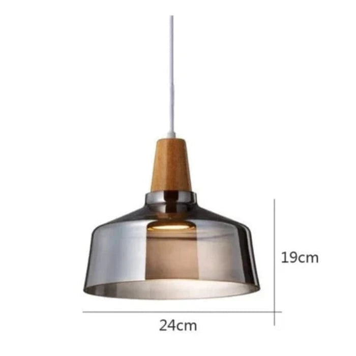 Antik Klart Glas Træ Lysekrone - Pendellampe - Moderne - Hængende Ceiling Light Fixtures Danmarkmode.dk