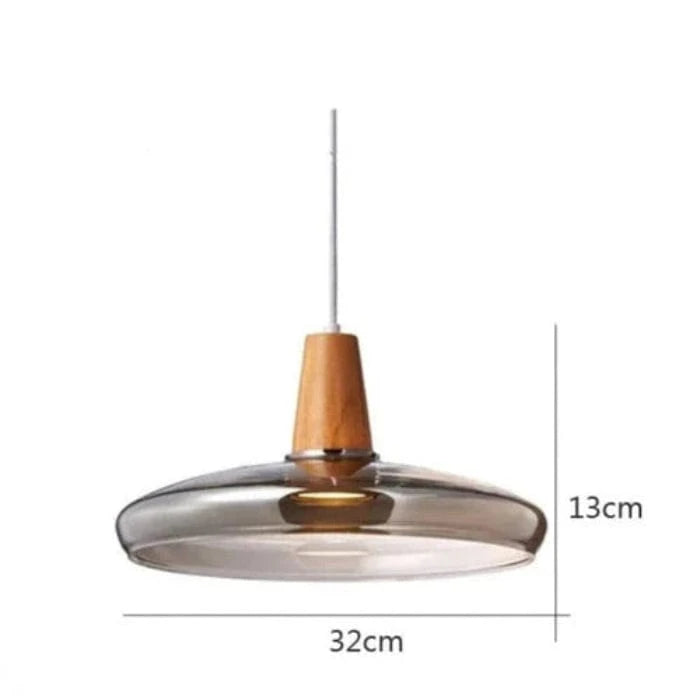 Antik Klart Glas Træ Lysekrone - Pendellampe - Moderne - Hængende Ceiling Light Fixtures Danmarkmode.dk