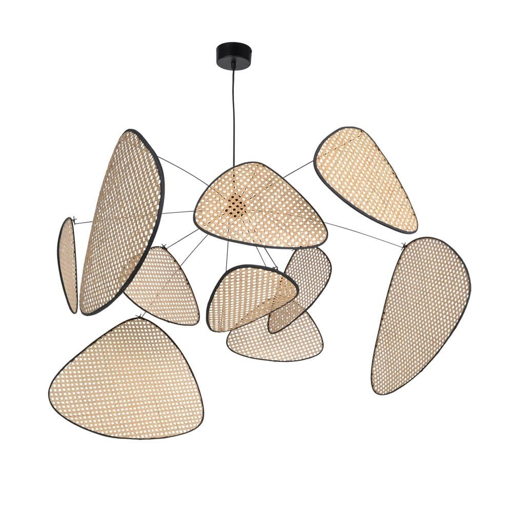 Art Deco Screen Cannage Pendellampe - Lysekrone - Rattan - Vintage Ceiling Light Fixtures Danmarkmode.dk