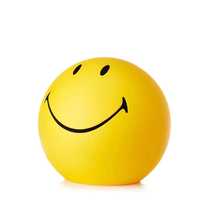 Bærbar Gul Smiley LED Bordlampe - Emoji - Polypropylen - Genopladelig Table Lamp Danmarkmode.dk