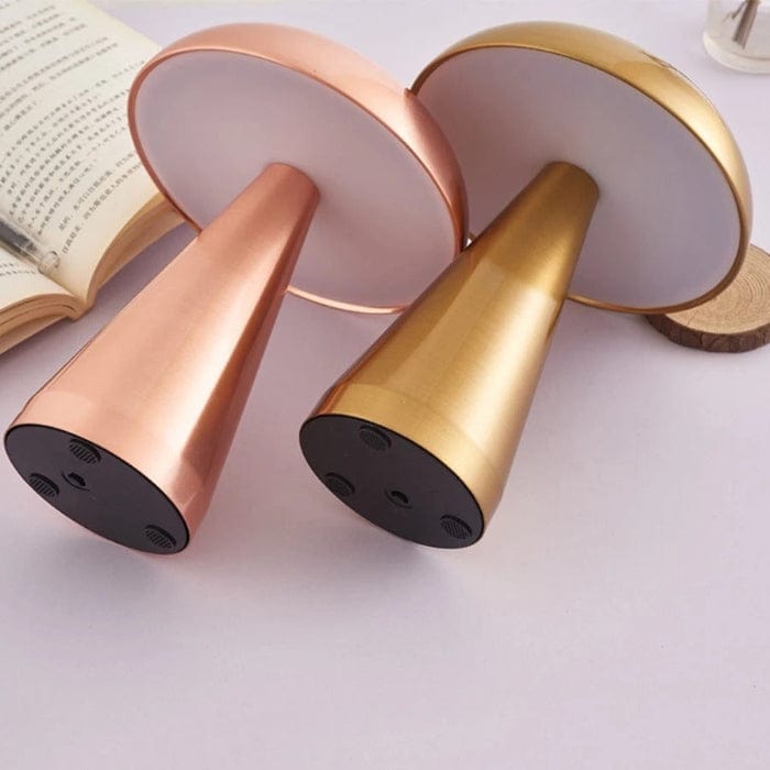 Bærbar Mushroom Bordlampe - Trådløs - Genopladelig - Touch Kontrol - Trådløs Table Lamp Danmarkmode.dk