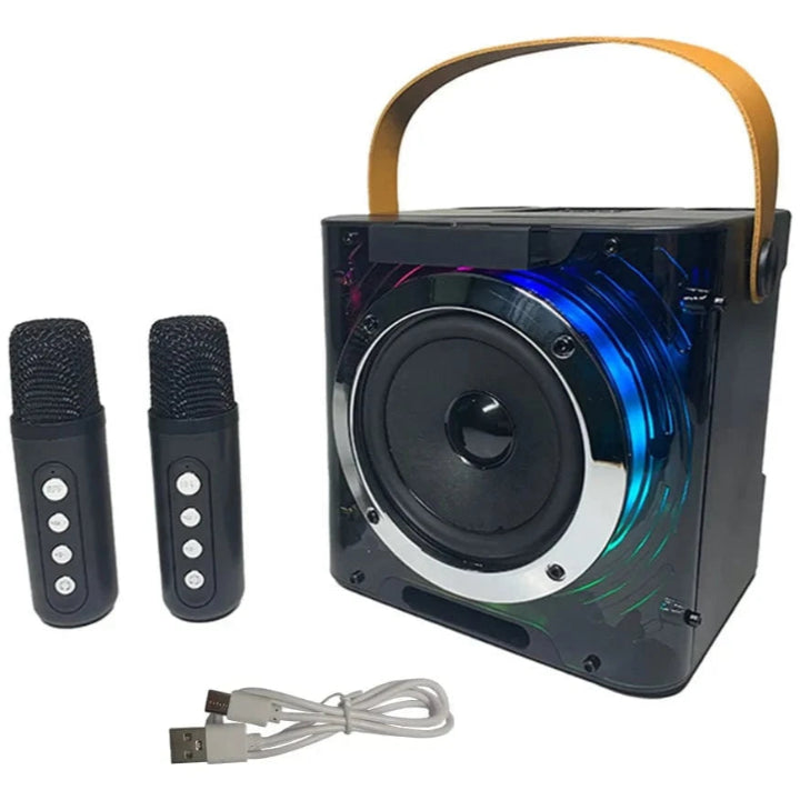 Bærbar Trådløs Karaoke Anlæg - Karaoke Sæt - Bluetooth Højttaler - Mikrofon Karaoke Systems Danmarkmode.dk