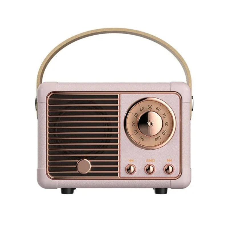 Bærbar Vintage Radio Bluetooth Højttaler - Trådløs - Mini Højttaler Bluetooth Speakers Danmarkmode.dk