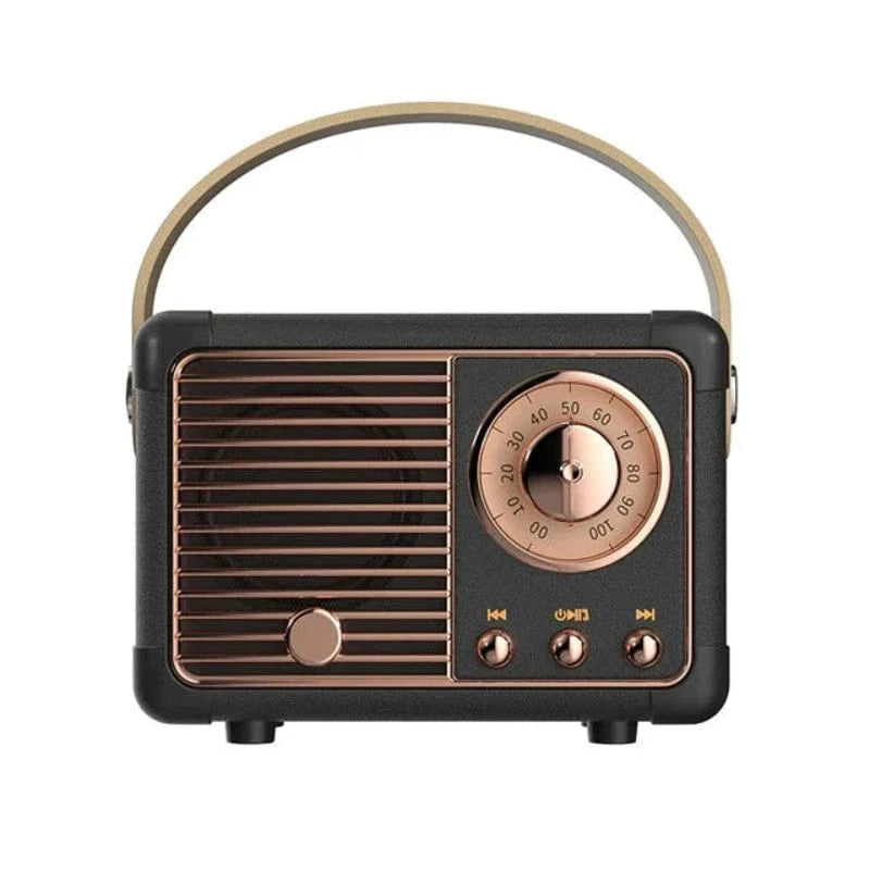 Bærbar Vintage Radio Bluetooth Højttaler - Trådløs - Mini Højttaler Bluetooth Speakers Danmarkmode.dk
