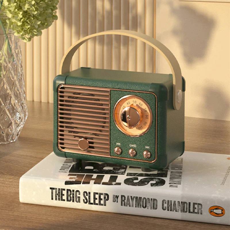 Bærbar Vintage Radio Bluetooth Højttaler - Trådløs - Mini Højttaler Bluetooth Speakers Danmarkmode.dk
