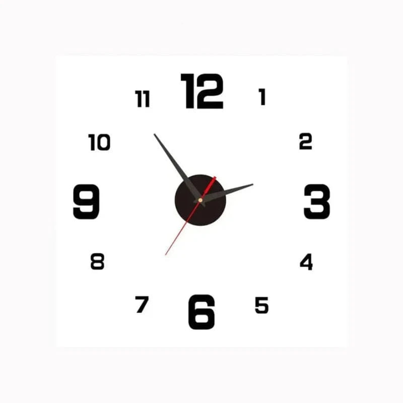 Batteridrevet Digitalt Lydløst Vægur - Moderne - Vægur med Tal - ABS Wall Clock Danmarkmode.dk