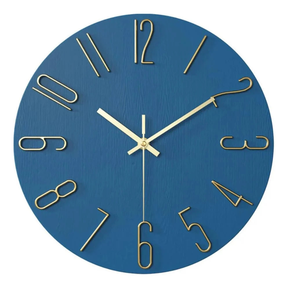 Batteridrevet Lydløst Vægur - Analogt - Vægur med Tal - Plastik - 3D Wall Clock Danmarkmode.dk