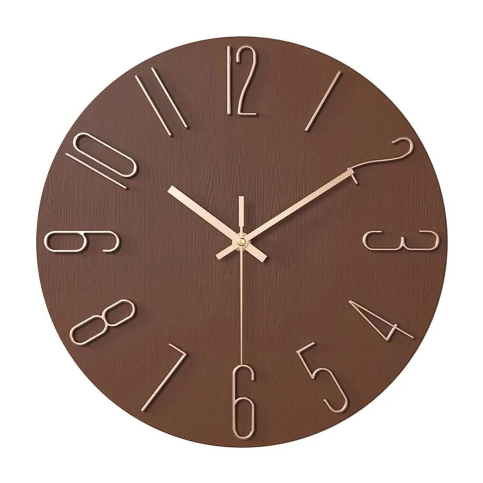 Batteridrevet Lydløst Vægur - Analogt - Vægur med Tal - Plastik - 3D Wall Clock Danmarkmode.dk