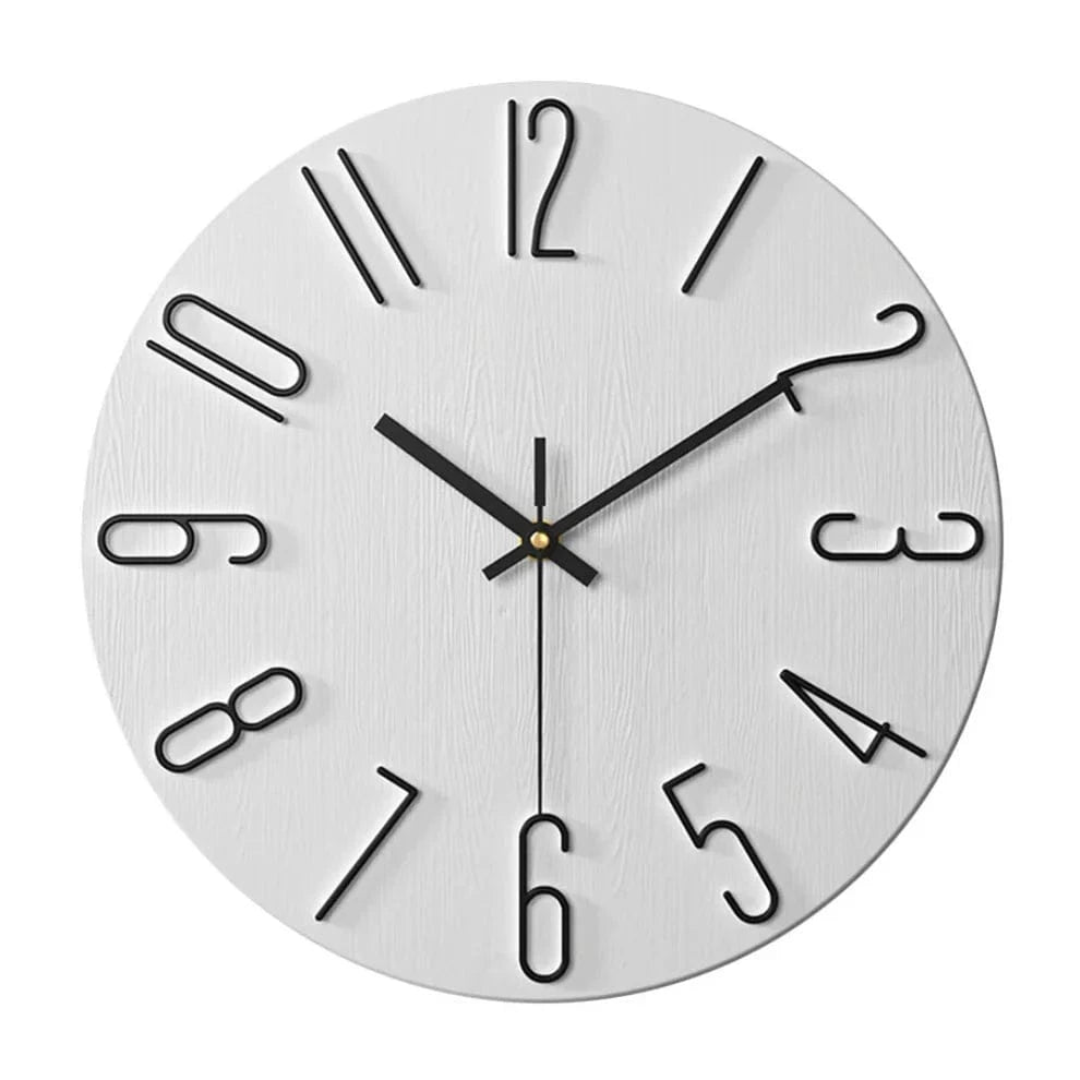 Batteridrevet Lydløst Vægur - Analogt - Vægur med Tal - Plastik - 3D Wall Clock Danmarkmode.dk