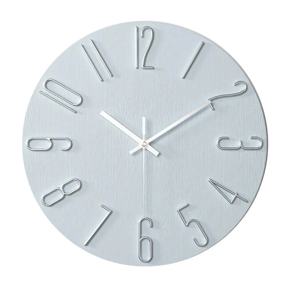 Batteridrevet Lydløst Vægur - Analogt - Vægur med Tal - Plastik - 3D Wall Clock Danmarkmode.dk