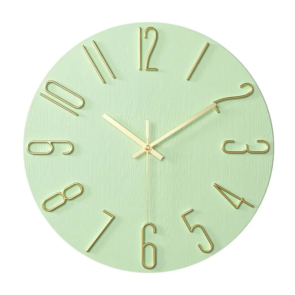 Batteridrevet Lydløst Vægur - Analogt - Vægur med Tal - Plastik - 3D Wall Clock Danmarkmode.dk