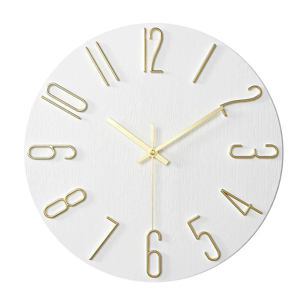 Batteridrevet Lydløst Vægur - Analogt - Vægur med Tal - Plastik - 3D Wall Clock Danmarkmode.dk