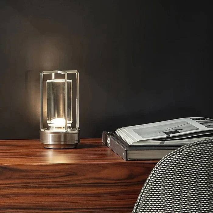 Berøringslampe Moderne Messing Bordlampe - Glas - Dæmpbar - Genopladelig - Trådløs Table Lamp Danmarkmode.dk