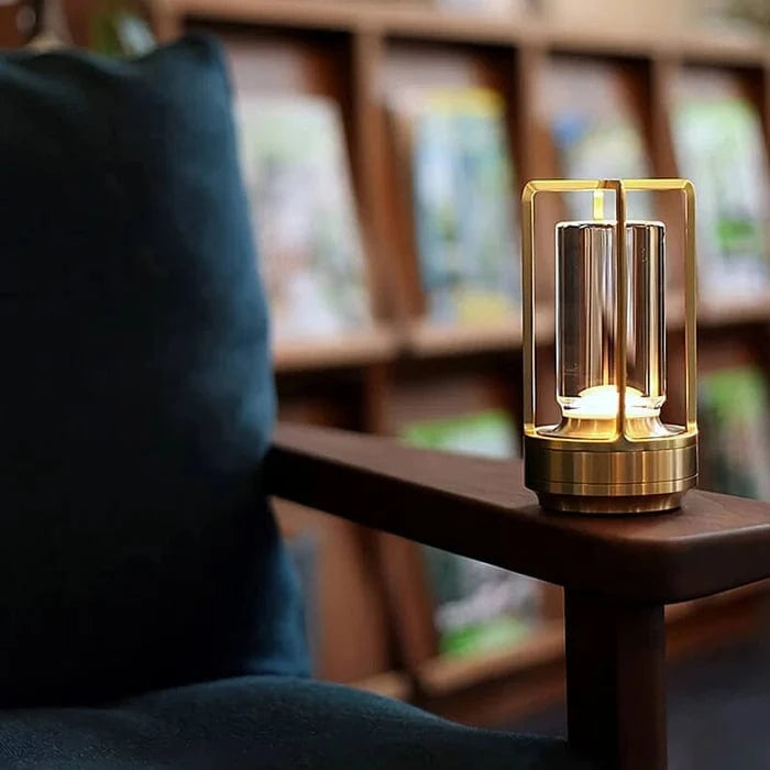 Berøringslampe Moderne Messing Bordlampe - Glas - Dæmpbar - Genopladelig - Trådløs Table Lamp Danmarkmode.dk