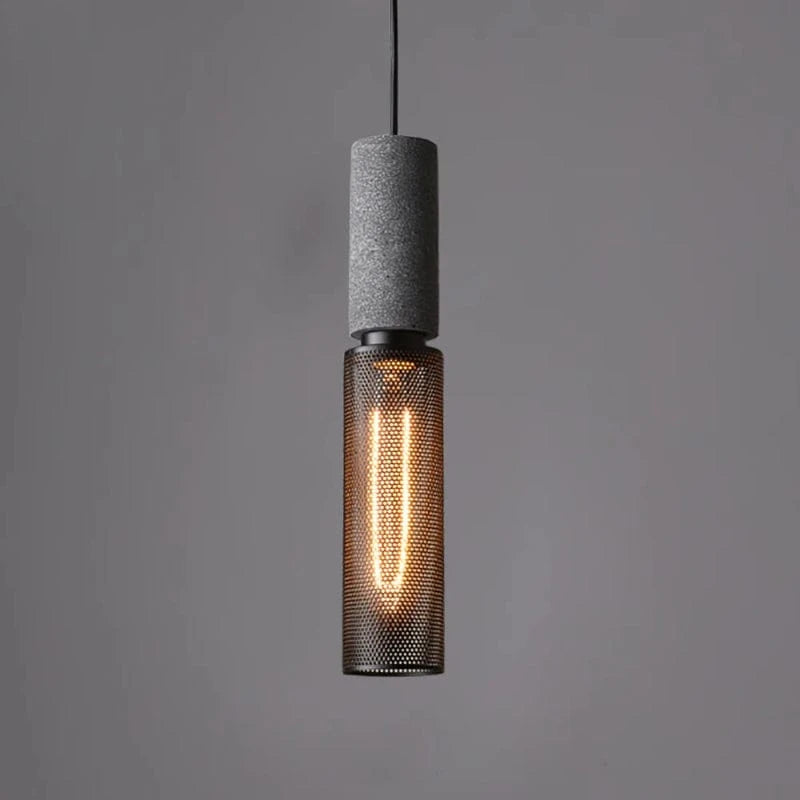 Beton Industriel Pendel Lampe - Metalnet - Hængende - LED Ceiling Light Fixtures Danmarkmode.dk