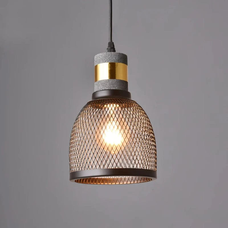 Beton Industriel Pendel Lampe - Metalnet - Hængende - LED Ceiling Light Fixtures Danmarkmode.dk