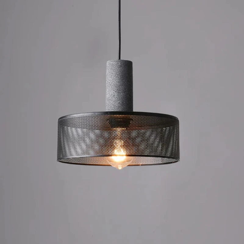 Beton Industriel Pendel Lampe - Metalnet - Hængende - LED Ceiling Light Fixtures Danmarkmode.dk
