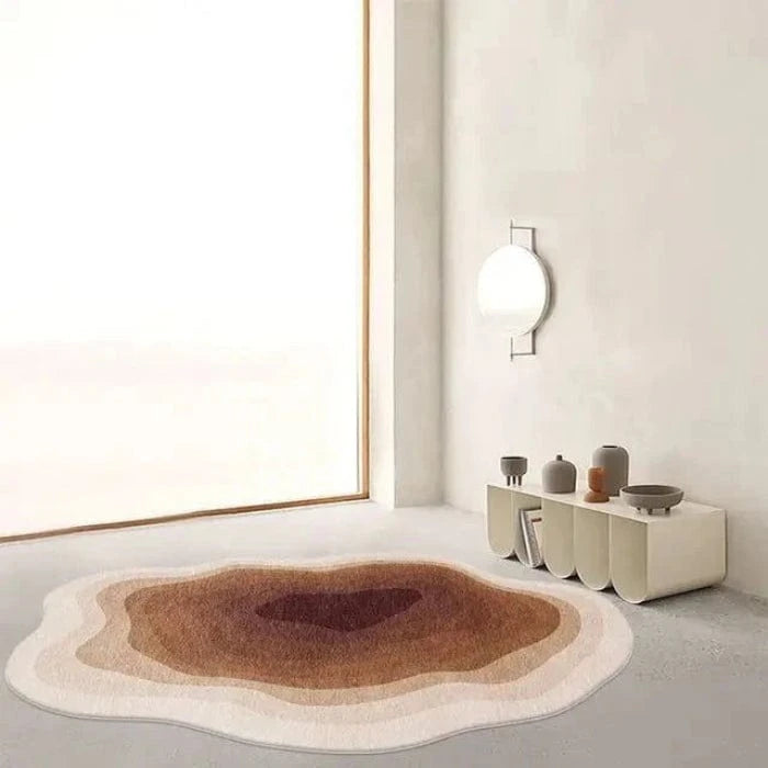 Blød Polyester Abstrakt Gulvmåtte - Skridsikker - Tæpper - Værelsesindretning Rugs Danmarkmode.dk
