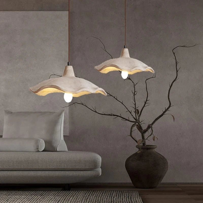 Blomsterform Cement Pendellampe - Wabi Sabi - Indendørs - E27 Pære Ceiling Light Fixtures Danmarkmode.dk