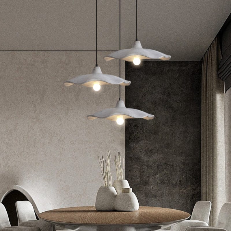 Blomsterform Cement Pendellampe - Wabi Sabi - Indendørs - E27 Pære Ceiling Light Fixtures Danmarkmode.dk
