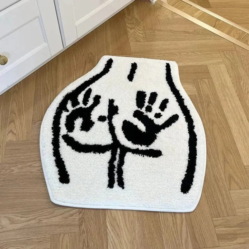 Booty Håndaftryk Tufted Dørmåtte - Absorberende - Skridsikker - Gulvtæppe Door Mats Danmarkmode.dk