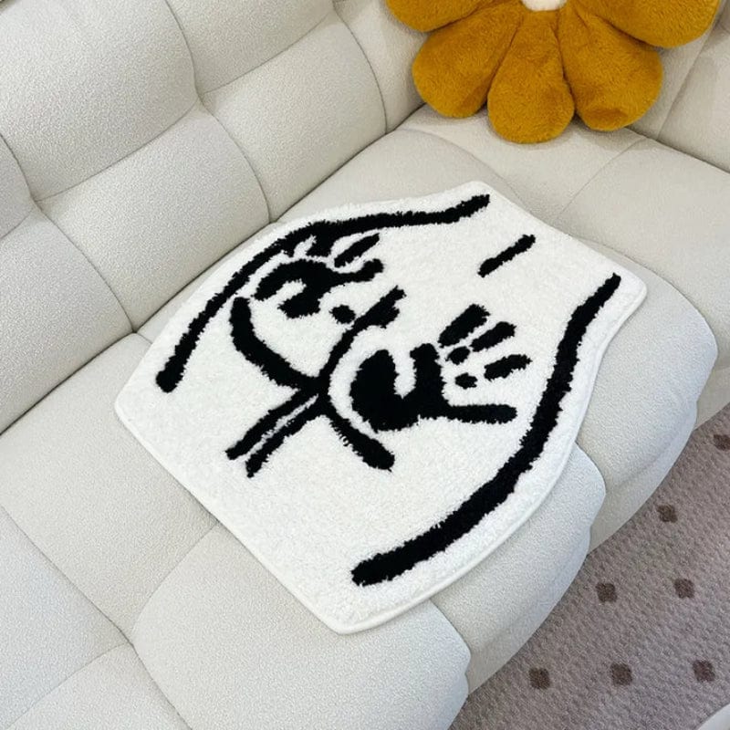 Booty Håndaftryk Tufted Dørmåtte - Absorberende - Skridsikker - Gulvtæppe Door Mats Danmarkmode.dk