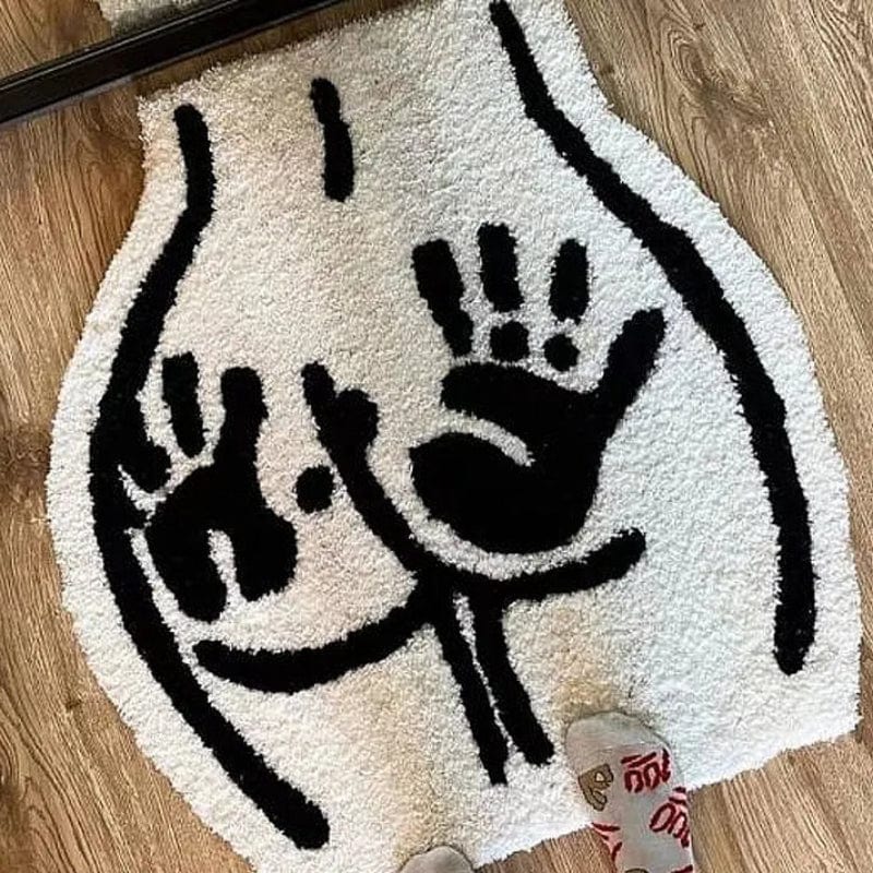 Booty Håndaftryk Tufted Dørmåtte - Absorberende - Skridsikker - Gulvtæppe Door Mats Danmarkmode.dk