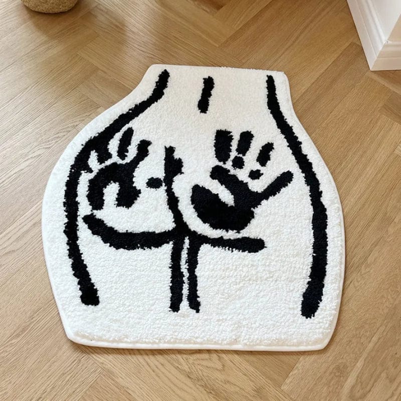 Booty Håndaftryk Tufted Dørmåtte - Absorberende - Skridsikker - Gulvtæppe Door Mats Danmarkmode.dk