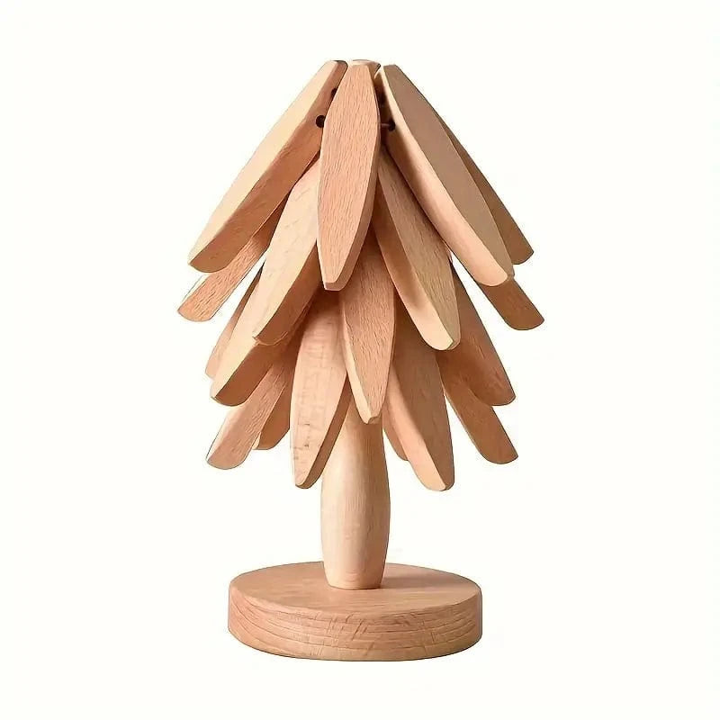 Bordskåner Træ - Håndlavet Juletræ - Sæt 3 Bordskåner I Træ Home Decors Danmarkmode.dk