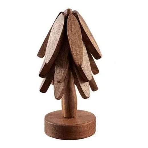 Bordskåner Træ - Håndlavet Juletræ - Sæt 3 Bordskåner I Træ Home Decors Danmarkmode.dk