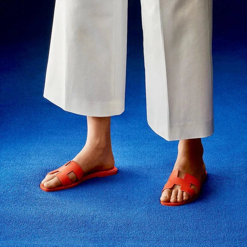 Brev H Flade Sandaler Dame - Læder - Slip on - Sommer Sandals Danmarkmode.dk