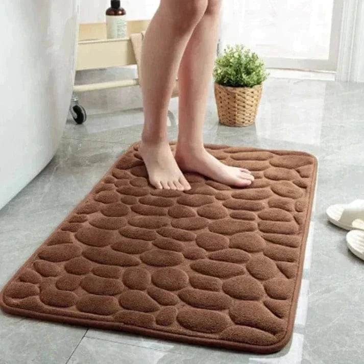 Brosten Præget Bademåtte - Memory Foam - Skridsikker - Absorberende Bath Mats Danmarkmode.dk