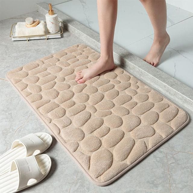 Brosten Præget Bademåtte - Memory Foam - Skridsikker - Absorberende Bath Mats Danmarkmode.dk