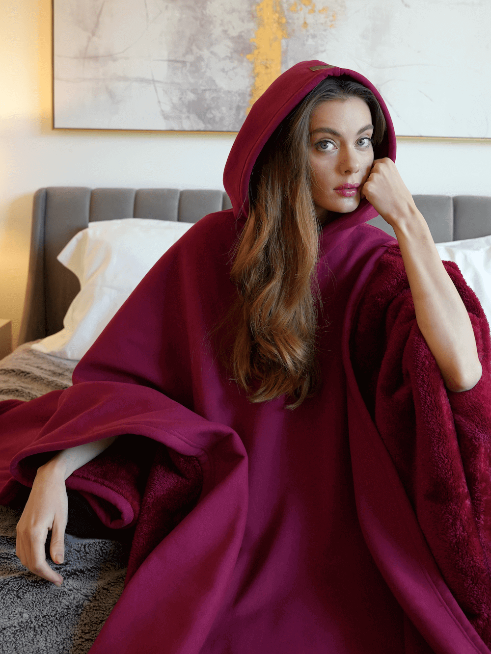 Cloak Hoodie – Vægtet Hættetrøje – Oversized & Ultra-blød – Anti-stress Design Loungewear Tops Danmarkmode