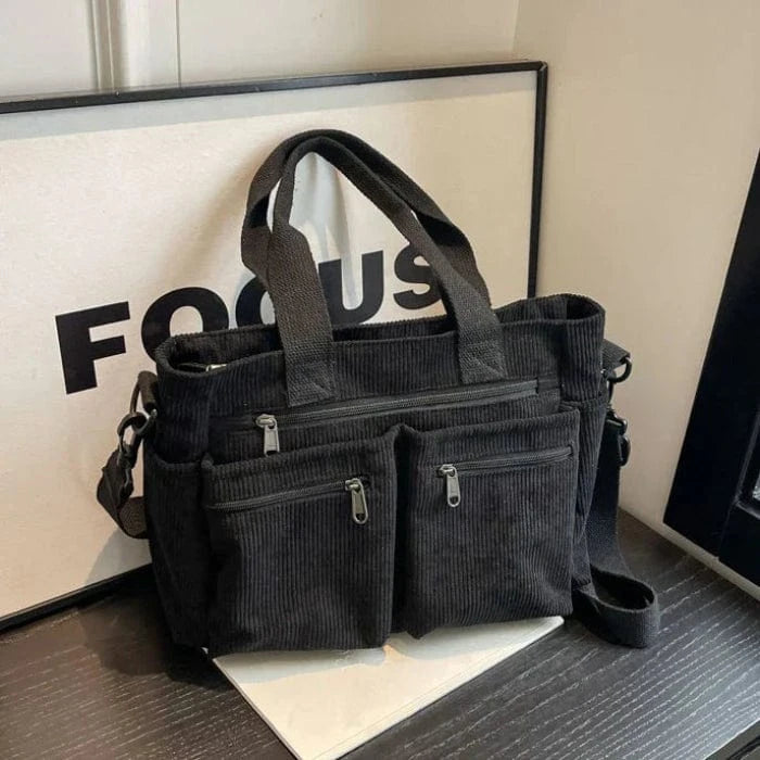 Corduroy Crossbody Taske Dame - Skuldertaske - Rejsetaske - Letvægt Shoulder Bags Danmarkmode.dk